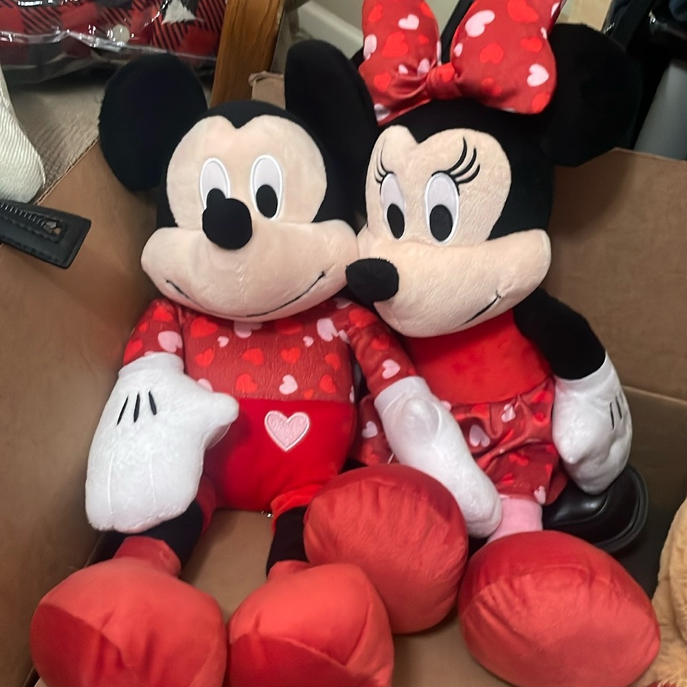 Minnie and Mickey stuffed animals